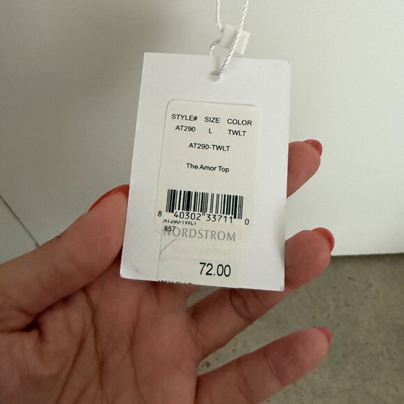 NWT SZ L Bikini Top - Andie The Amor -  Gingham - Twilight - Picture 6 of 8